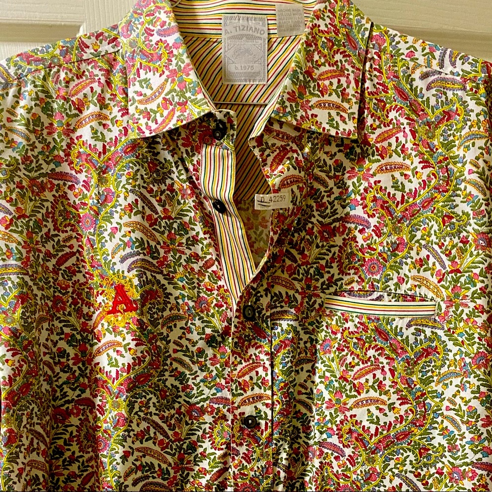 A.Tonzio XXL (2X) Paisley Design Multi-colored Top